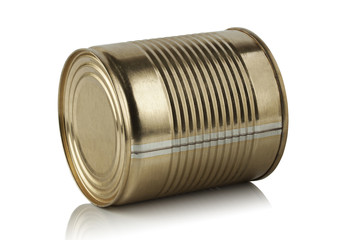 tin can on white background