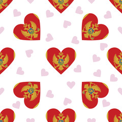 Montenegro independence day seamless pattern. Patriotic country