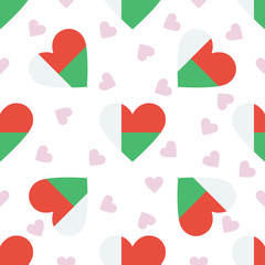 Madagascar independence day seamless pattern. Patriotic country