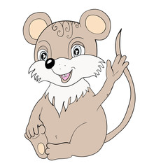 Fun mouse.Vector illustration.
