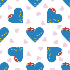 Tuvalu independence day seamless pattern. Patriotic country flag