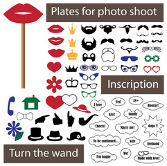 plate for photo shoot on stick