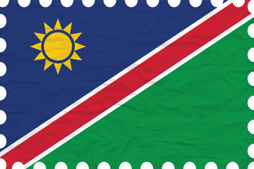 wrinkled paper namibia stamp