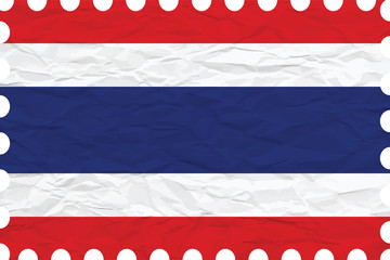wrinkled paper thailand stamp