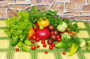 vegetables still life, local focus, shallow DOF