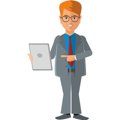 businessman with tablet
