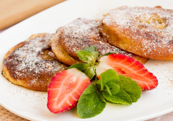 Apple rings dipped in batter