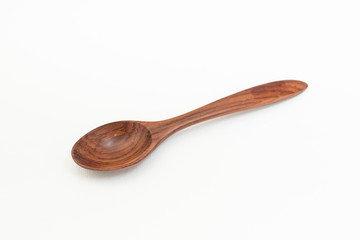 Wooden Spoon on white background