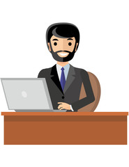 flat-businessman-with-laptop.