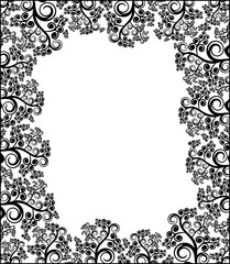 Декоративная орнаментальная монохромная рамка для оформления текстовой страницы