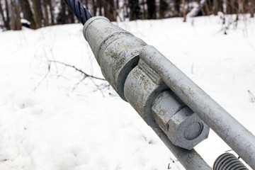 Fixing the cable suspension footbridge
