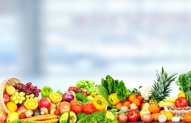 Fruits and vegetables.