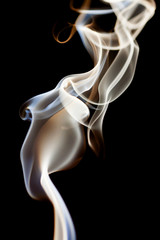 Abstract composition with smoke shapes