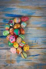 Obraz na płótnie Canvas Set of colorful easter egg