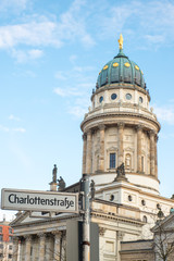 Fototapeta na wymiar Berlin, French Cathedral Monument