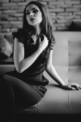 Sexy woman, bw
