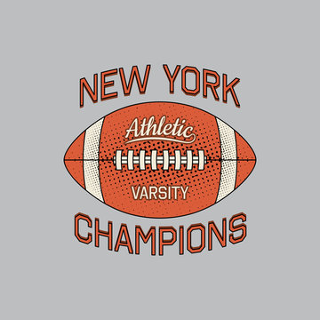 Stamp of New York champions of sport typography. It is Vector graphics print for t-shirts.