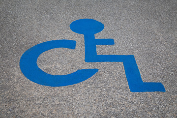 Disabled parking space sign