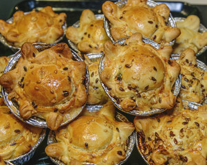 Portuguese traditional cookies Empada de Pato. Portuguese cuisine