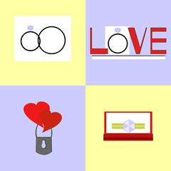 icons wedding rings, wedding