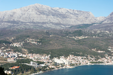 Fototapeta premium Aerial image of the adriatic sea landscape