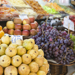 Fresh exotic fruits in Mercado Dos Lavradores. Funchal, Madeira