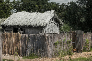 Fototapeta na wymiar old wooden country houses