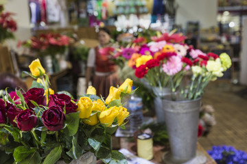 Funchal, Portugal - June 25: The florist dressed in traditional