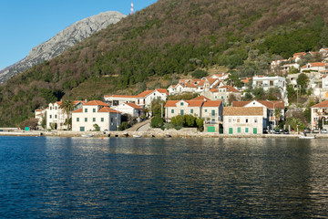 Fototapeta premium Houses on the adriatic sea beach