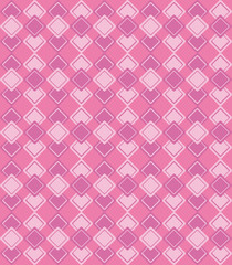 Geometric pattern with violet rhombus on pink background
