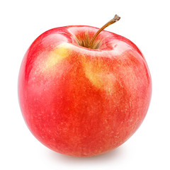 red apple isolated on white with clipping path