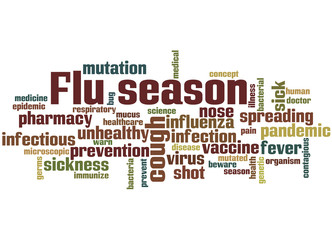 Flu season, word cloud concept 8