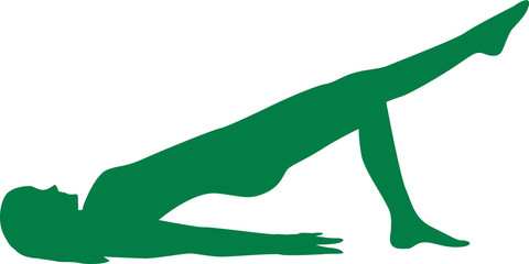 Pilates position hip lift