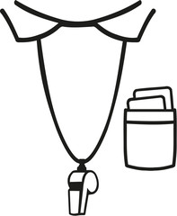 Referee Shirt with collar and whistle