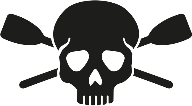 recommend clip art: Skull with crossed paddles