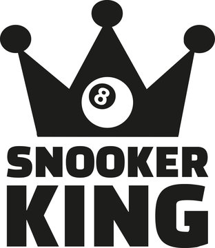 Snooker king with crown