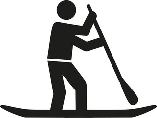 Stand up paddle pictogram