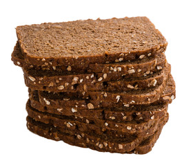 Brown Bread isolated on white
