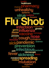 Flu Shot, word cloud concept 4