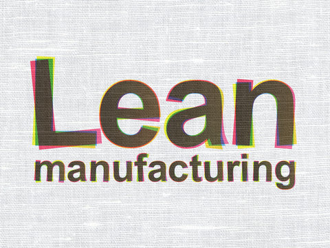Industry concept: Lean Manufacturing on fabric texture background