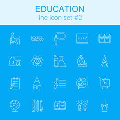 Education icon set.