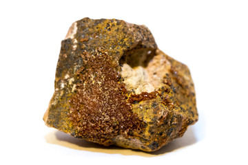 Siderite (mineral) isolated on white background