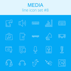 Media icon set.