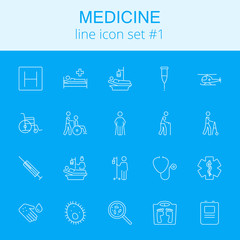 Medicine icon set.