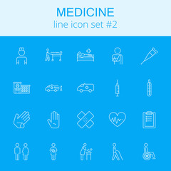 Medicine icon set.