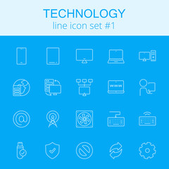 Technology icon set.