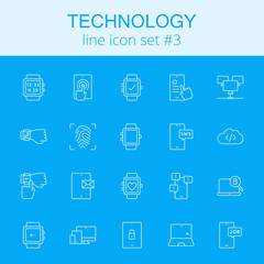 Technology icon set.