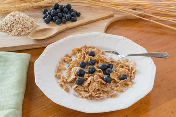 Blueberries and Breakfast Cereal