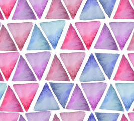 pattern of cold color triangles
