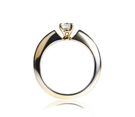 Jewellery ring isolated on a white background